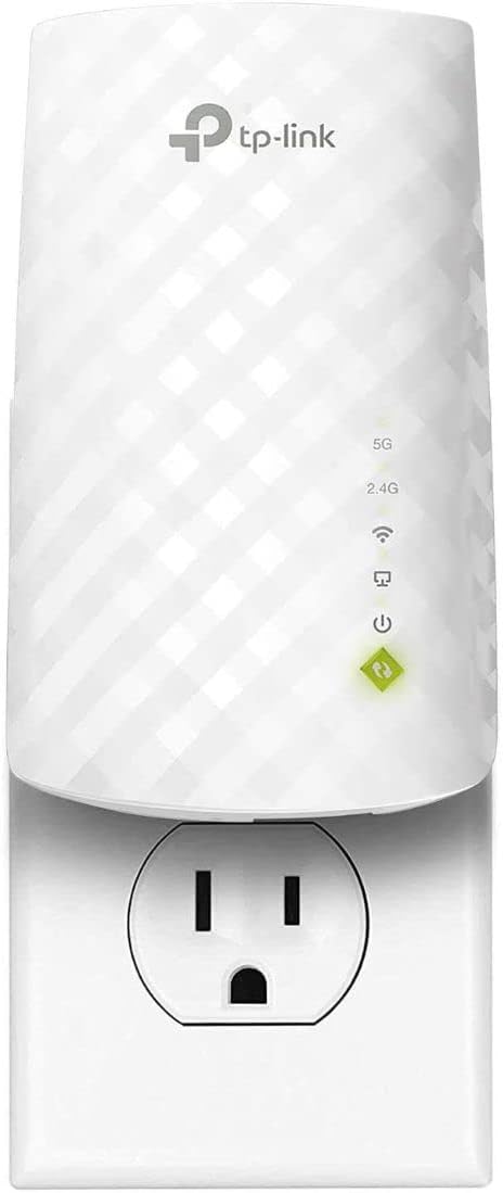 TP-Link AC750 WiFi Extender (RE220) - Covers Up to 1,200 Sq.ft and 20 Devices, Up to 750Mbps, Dual Band WiFi Range Extender, WiFi Booster to Extend Range of WiFi Internet Connection