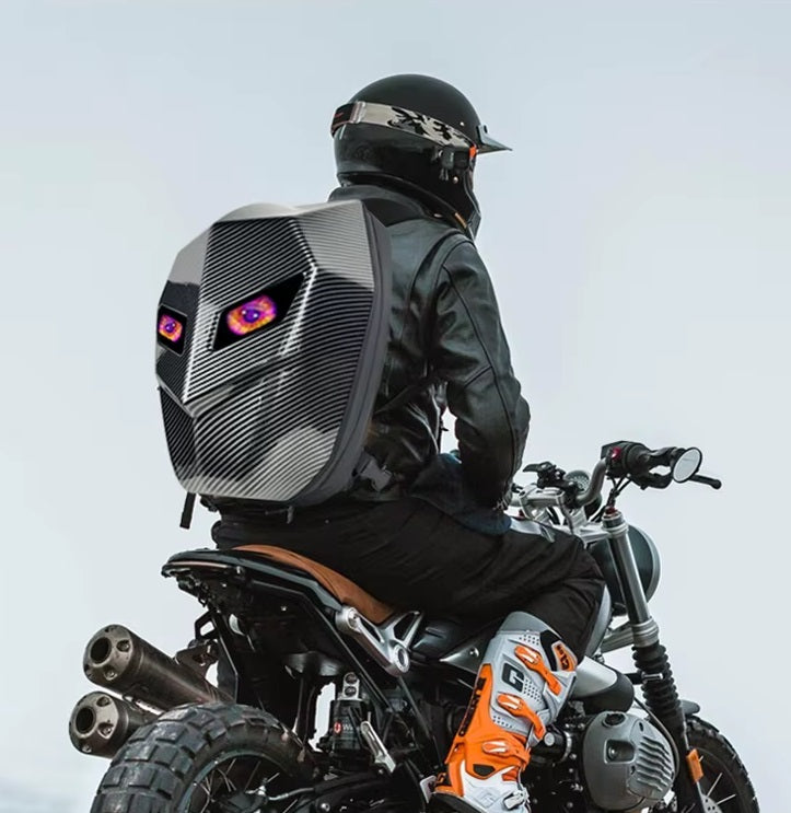 LED Illuminated Backpack - Durable Waterproof Design Bag for Motorcyclists, Travelers & Campers - PuriLite