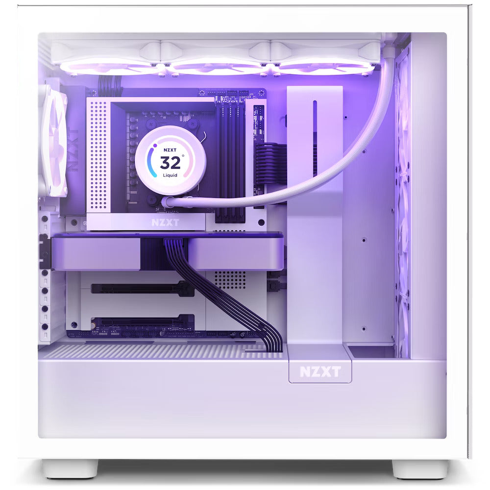 NZXT - N7 B650E ATX AM5 Motherboard (White) - DDR5, WiFi 6E, PCIe 5.0, Triple M.2 - PuriLite