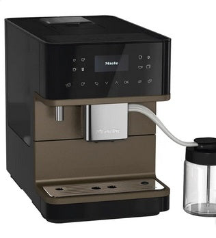Miele CM6360 Milk Perfection Countertop Coffee Machine, Obsidian Black with Bronze Pearl Finish - PuriLite