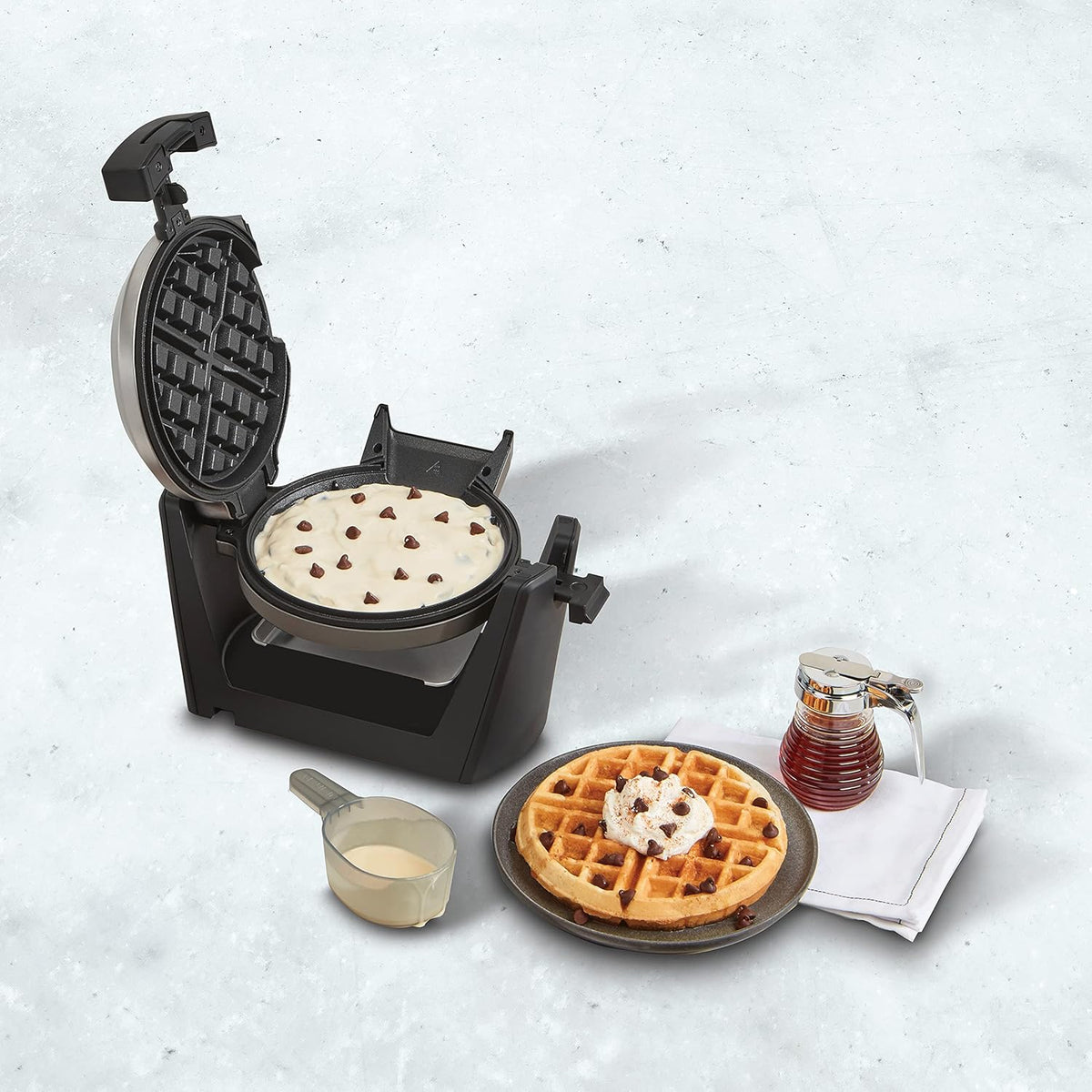 Cuisinart WAF-V400C Convertible Non-Stick Belgian Waffle Maker, Vertical & Horizontal Cooking, 5-Settings, large - PuriLite