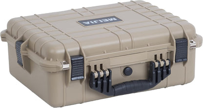 MEIJIA Portable Large Protective Hard Camera Case,Foam Inserted, Elegant Black, for use of Drones,Camera,equipments 19.78"X15.77"X7.41",Desert Tan - PuriLite