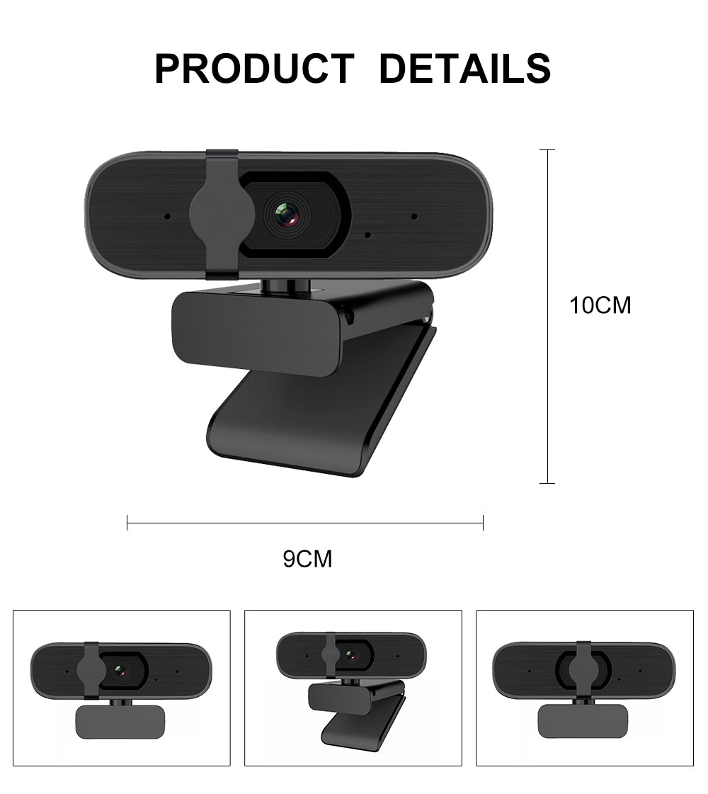 iCAN C20 1080P 60fps 78°View Webcam with Autofocus and Built-in Dual Omni-Directional Microphones - PuriLite