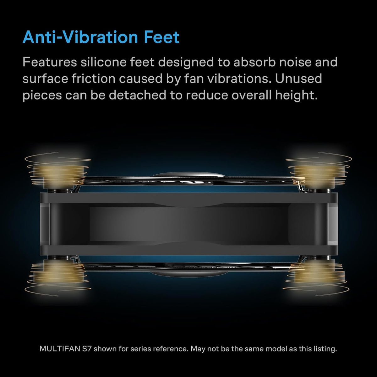 AC Infinity MULTIFAN S7, Quiet Dual 120mm USB Fan, UL-Certified for Receiver DVR PlayStation Xbox Computer Cabinet Cooling