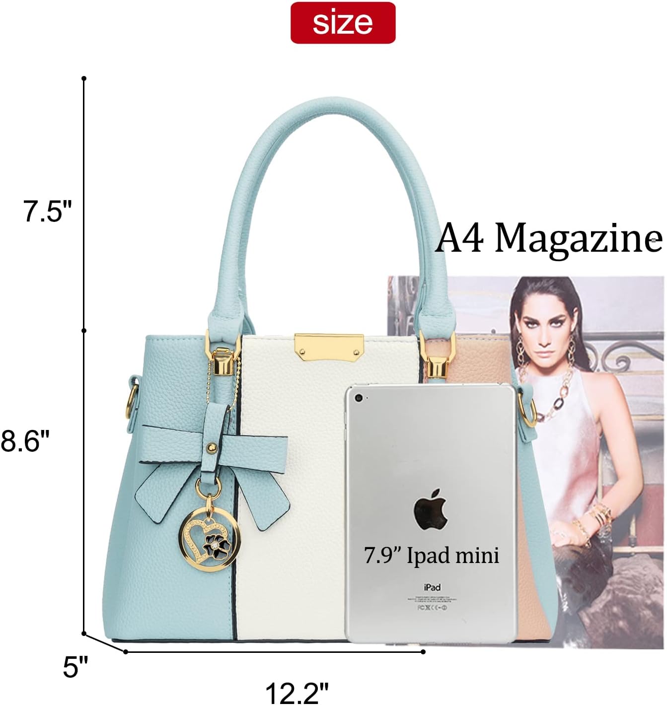 KKXIU Trendy Tote Bag for Women Lightweight Oxford Big Capacity Shoulder Purses and Handbags - PuriLite
