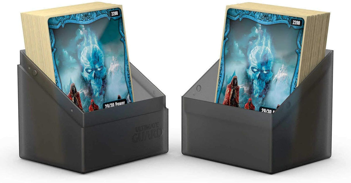 Ultimate Guard Boulder 100+ Classic, Deck Case for 100 Double-Sleeved TCG Cards, Onyx, Secure & Durable Storage for Trading Card Games, Soft-Touch Finish - PuriLite