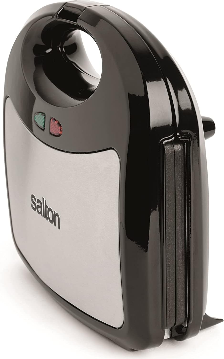 Salton 3-In-1 Pocket Sandwich Maker, Belgian Waffle Maker, and Electric Grill with Non-Stick Removable Dishwasher-Safe Plates, Indicator Lights, Cord Wrap and Upright Storage (SM154322), Small - PuriLite