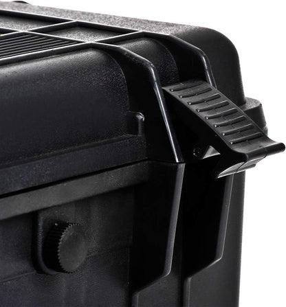 MEIJIA Portable Waterproof Protective Hard Case,Camera Case with Customizable Fit Foam Inserted, Elegant Black (9.17"x 7.56"x4.33") - PuriLite