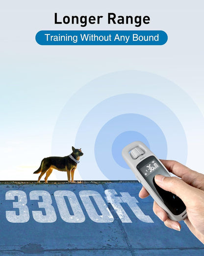 ABBIDOT 3300 Ft Dog Training Collar with Remote - [New Version] Shock Collar, 5 Training Modes, 88 Levels e Collar, Waterproof Training Collar for Small Medium Large Dogs(15~120 lbs) - PuriLite