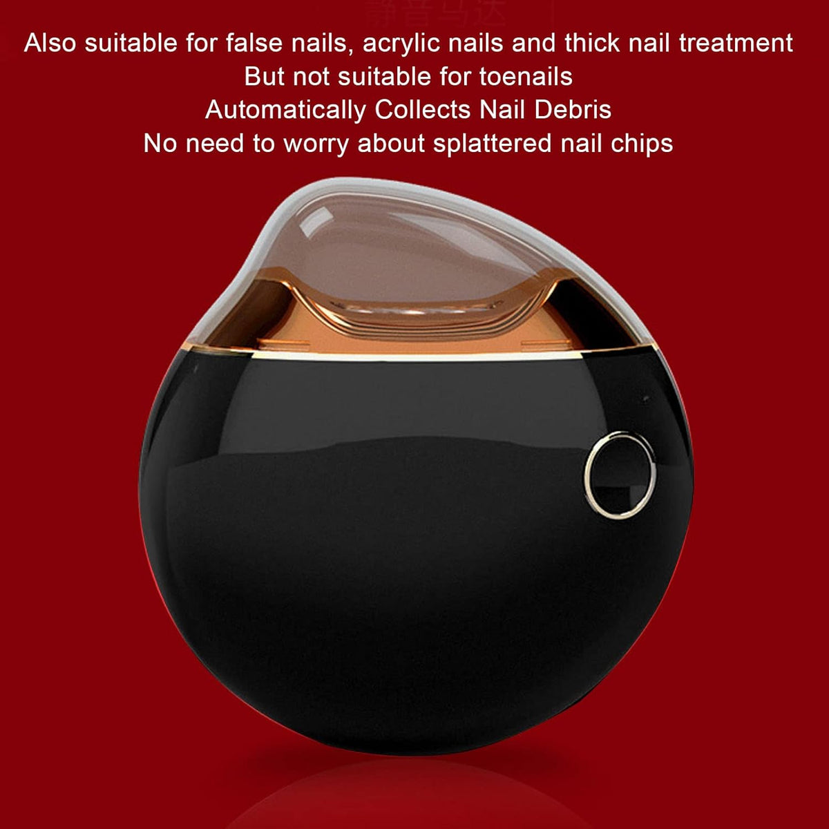 Electric Nail Clipper USB Rechargeable Nail Trimmer Nail Scissors Automatic Safety Fingernail Cutter for Children Seniors Adults (Black) - PuriLite