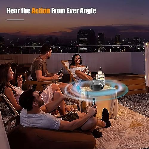 1080P Mini LED Projector, Portable Smart Projector Built in Speaker, Low Noise Pocket Video Projector with Remote Control for Home Theater, Support Mobile Power Supply, Big Screen - PuriLite