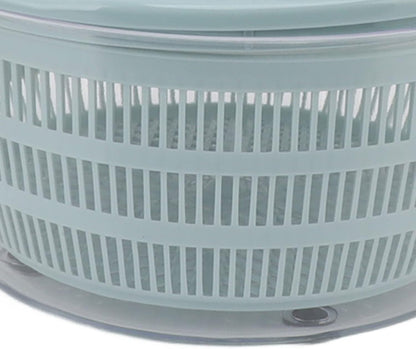 Salad Spinner, Manual Lettuce Dryer Spinner Salad Washer with Lid and Rotatable Handle Easy to Clean Fruit and Vegetable Dryer(Blue) - PuriLite