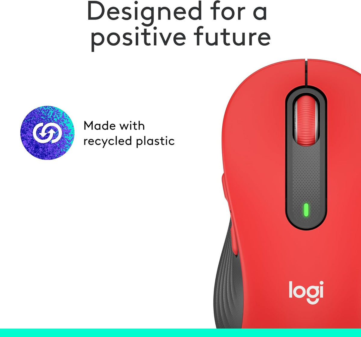 Logitech Signature M650 L Full Size Wireless Mouse - For Large Sized Hands, 2-Year Battery, Silent Clicks, Customizable Side Buttons, Bluetooth, for PC/Mac/Multi-Device/Chromebook - Black - PuriLite