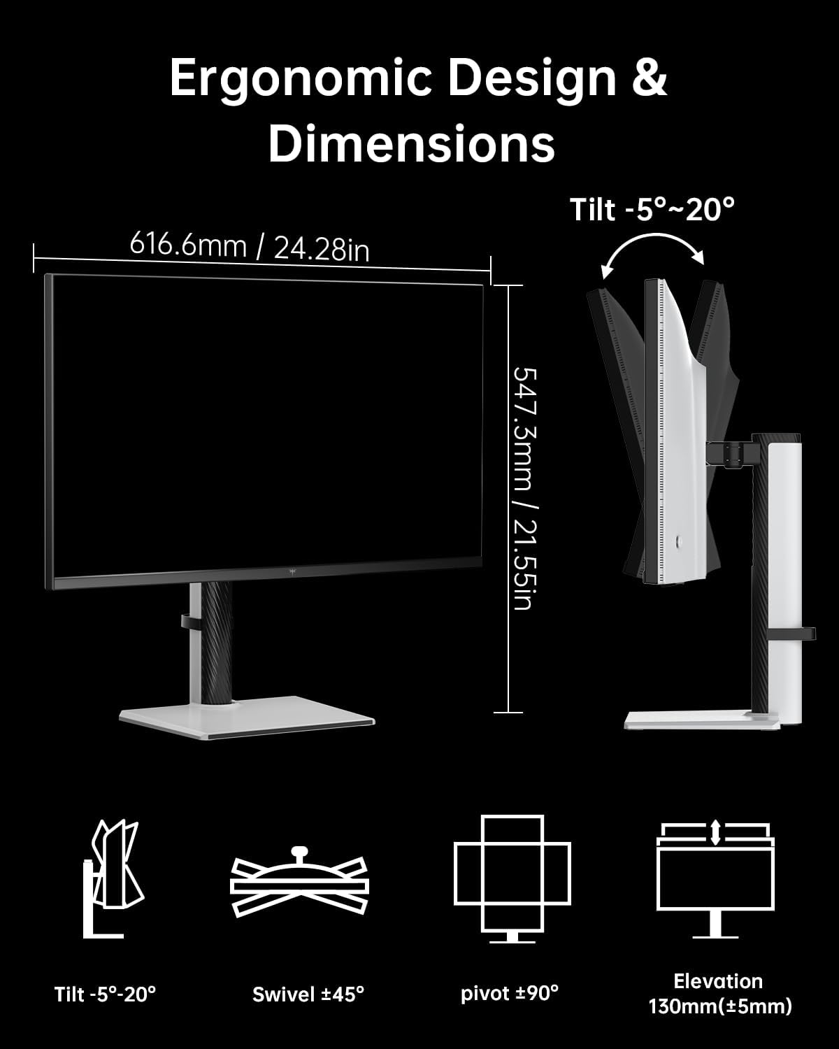 KTC 32 Inch 2K Computer Monitor, IPS 1440p Monitor with Ultra-Thin Bezels, HDR10, Freesync/G-sync, HDMI/DP Ports, Tilt Adjustable, Eyecare, Ideal for Business, Office, and Casual Gaming - PuriLite