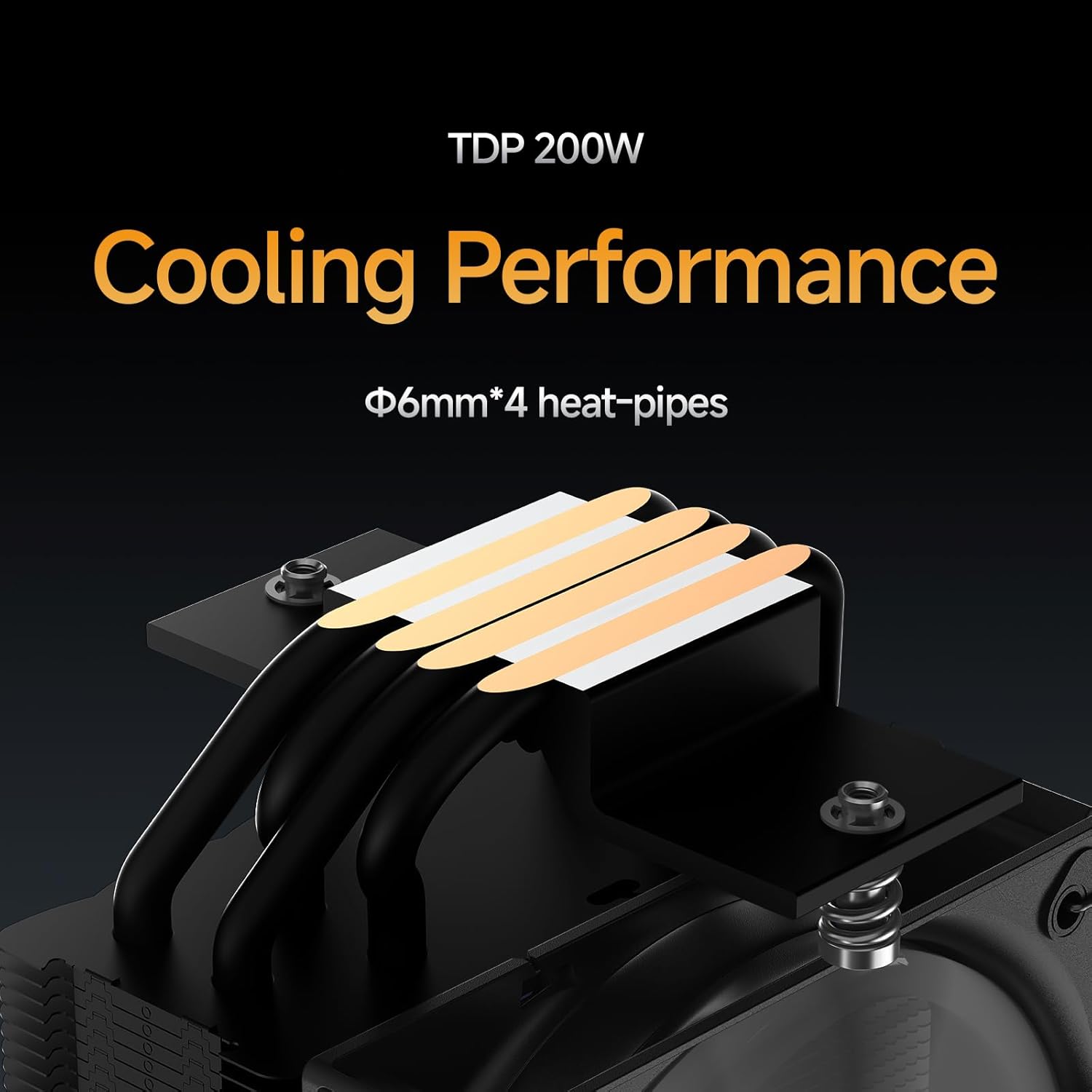 Gamma A40 ARGB BK CPU Cooler,100mm PWM Fan,133mm Height Single Tower Computer Compact CPU Air Cooler,4 Copper Direct Contact Heat Pipes,for Intel LGA 115X/1200/1700/1851 &AMD AM4/AM5 - PuriLite
