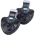 Fishing Bite Alarm, LED Water Resistant Adjustable Tone Volume Sensitivity Sound Alert Fishing Bite Alert Indicator(Black) - PuriLite