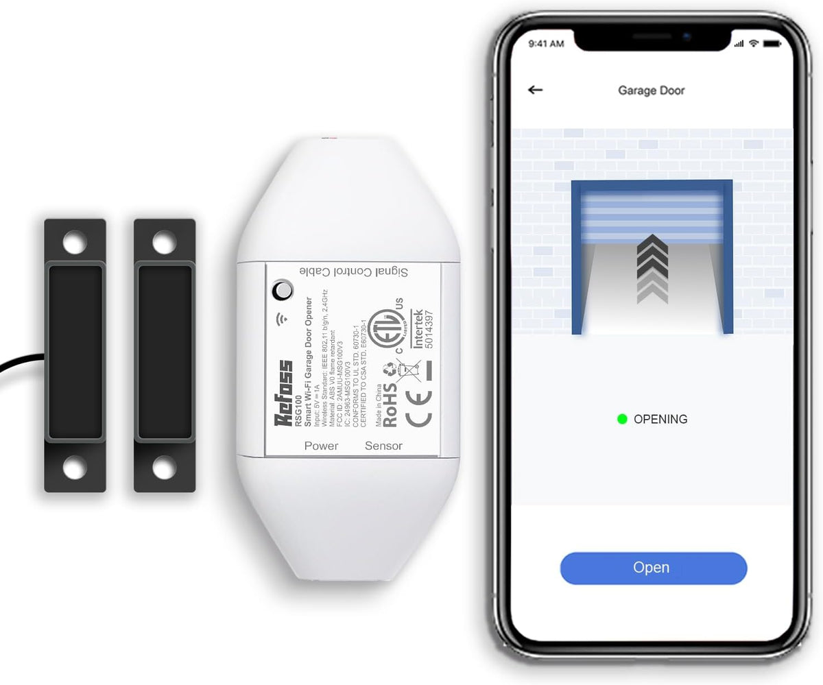 Refoss Smart Wi-Fi Garage Door Opener, Compatible with Google Assistant, Alexa, APP Remote Control - PuriLite