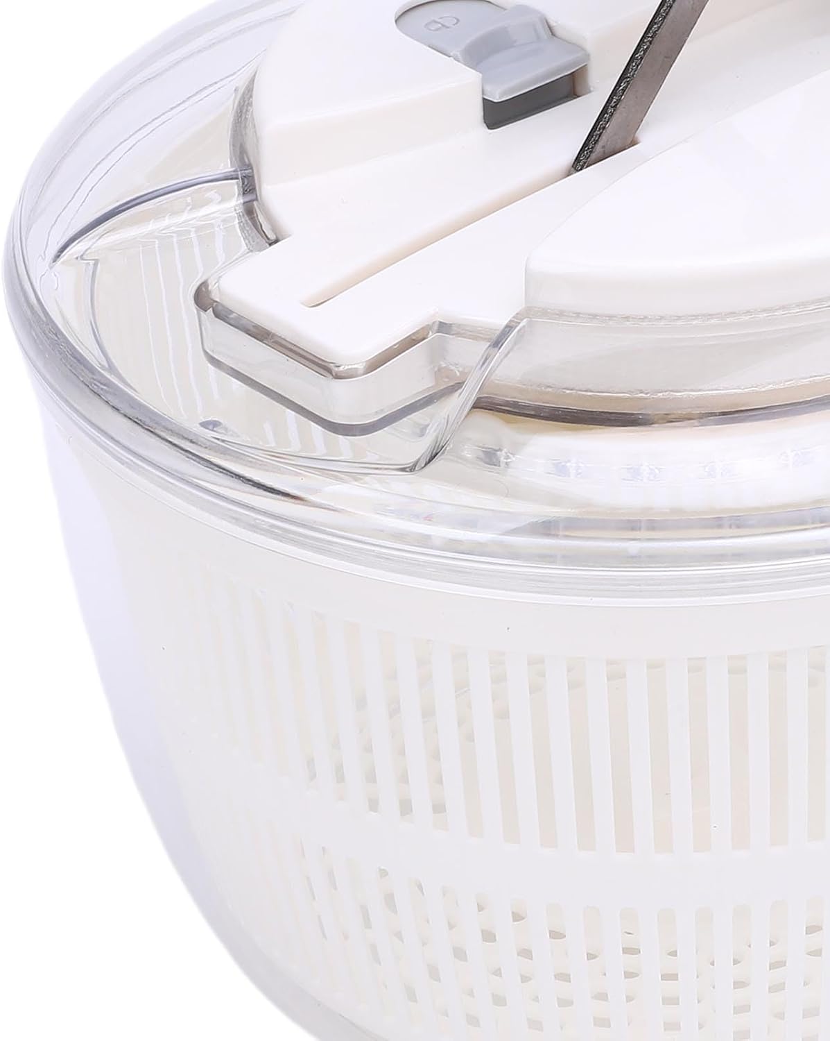 SENECESLI Salad Spinner, Easy Press Vegetable Dryer PP for Lettuce (Black) - PuriLite