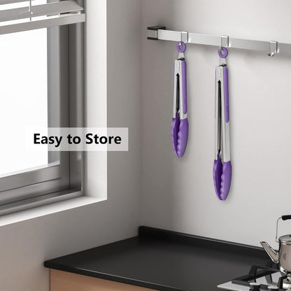 Purilite Select Silicone &amp; Stainless Steel Kitchen Tongs - PuriLite