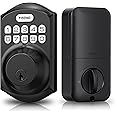 TEEHO TE002 Fingerprint Door Lock, Smart Keyless Entry Electronic Keypad Deadbolt for Front Door - Auto Lock - Easy Installation - Matte Black - PuriLite