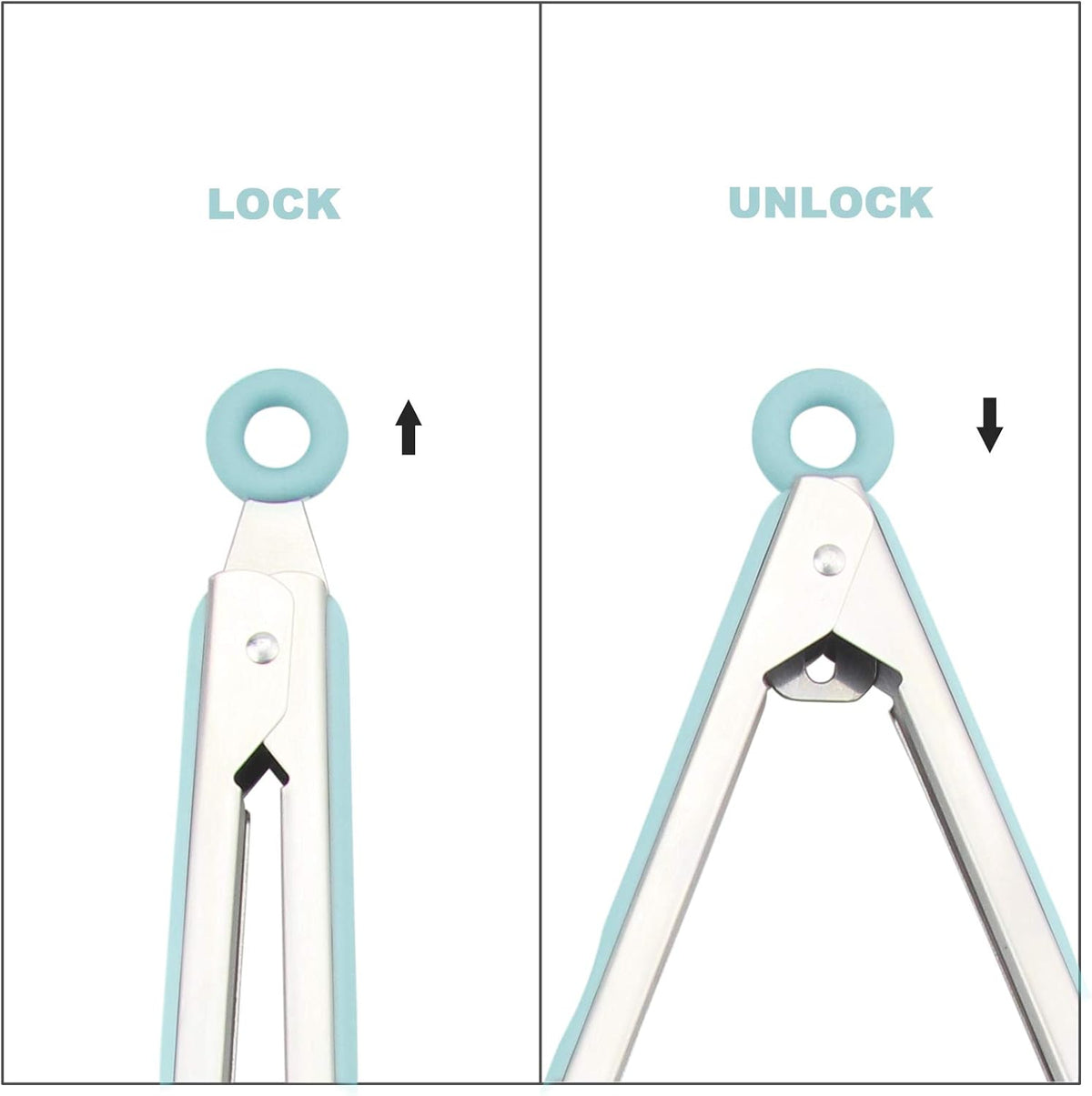 Purilite Select Silicone &amp; Stainless Steel Kitchen Tongs - PuriLite