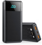 Power Bank 40800mAh Portable Charger with 3 Built-in Cable,25W PD USB C in&Out Power Bank Fast Phone Charging,QC4.0 LED Display Portable Battery Pack Compatible with iPhone 16/15,Samsung Android-Black - PuriLite