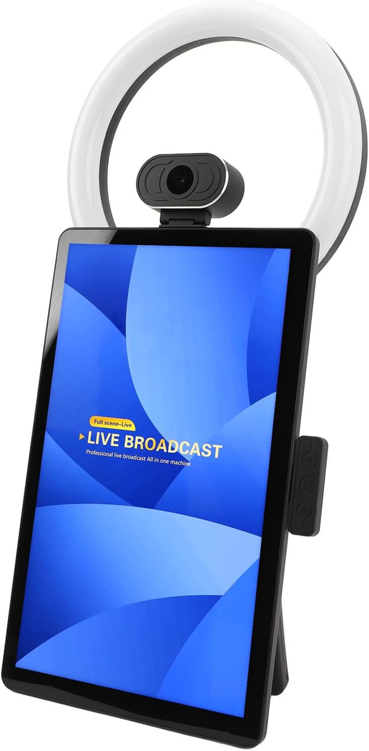 Generic Live Broadcasting Machine, Background Blur Live Broadcast Interactive Touch Screen 16GB 256GB Built in Sound Card for Android 11.0 (US Plug) - PuriLite