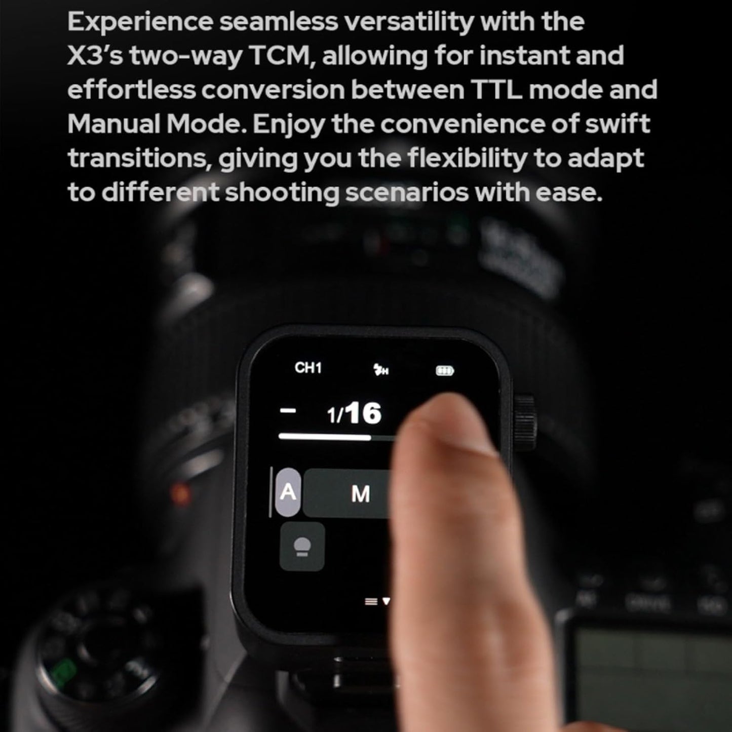 Godox X3-F X3F X3 F Touchscreen TTL Wireless Flash Trigger for Fuji, 2.4GHz Wireless, High Speed Sync, OLED Screen Adjustable Brightness TTL Speedlight Transmitter for Fujifilm Cameras (Autoflash) - PuriLite