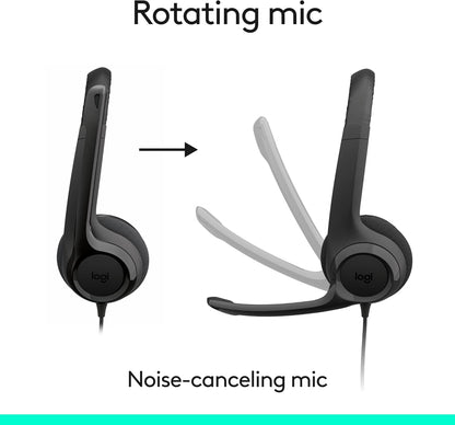Logitech Zone 301 Wireless Bluetooth Headset with Noise-Canceling Microphone, Compatible with Windows, Mac, Chrome, Linux, iOS, iPadOS, Android – Graphite - PuriLite