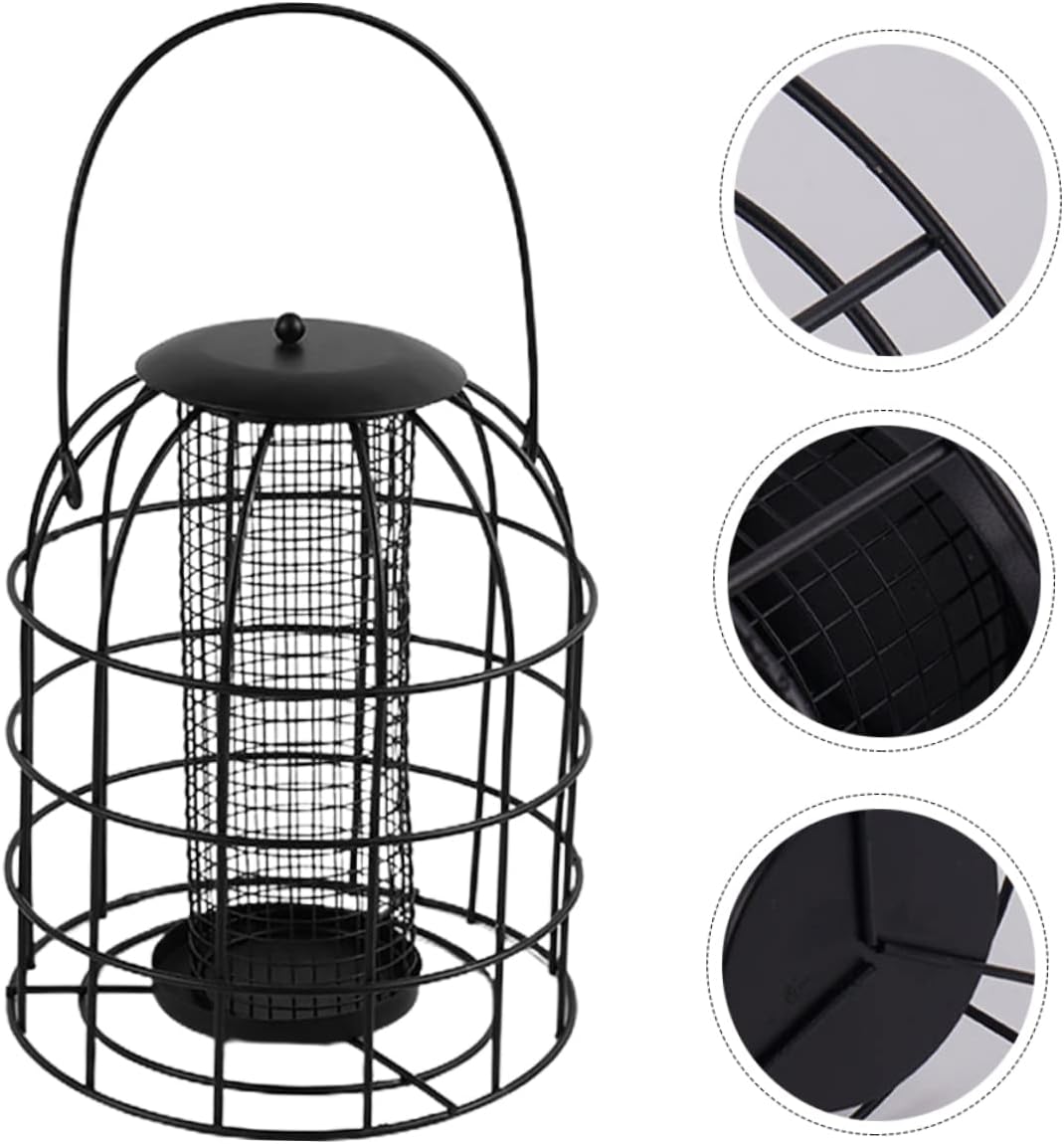 HEMOTON 2pcs Iron Cage Bird Feeder Hanging Mesh Grid Tube for Indoor Birds Pet Store Supplies