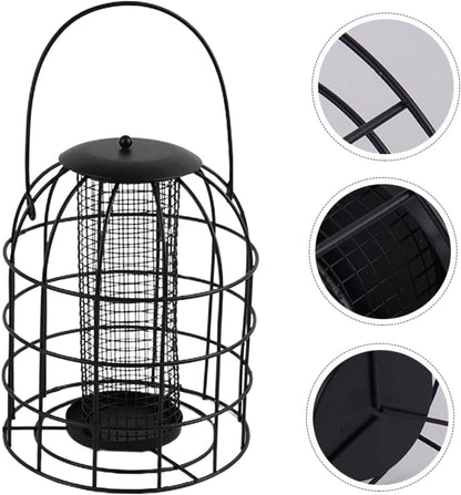 HEMOTON 2pcs Iron Cage Bird Feeder Hanging Mesh Grid Tube for Indoor Birds Pet Store Supplies