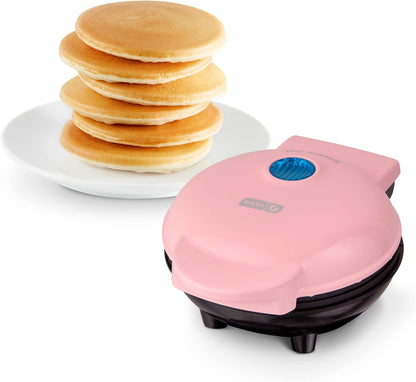DASH Mini Maker Electric Round Griddle for Individual Pancakes, Cookies, Eggs & Other on The go Breakfast, Lunch & Snacks with Indicator Light + Included Recipe Book - White - PuriLite