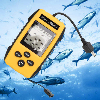 Agatige Portable LCD Display Fish Finder, Ice Kayak Boat Fishing Depth Finder, Sonar Sensor Transducer TL88 - PuriLite