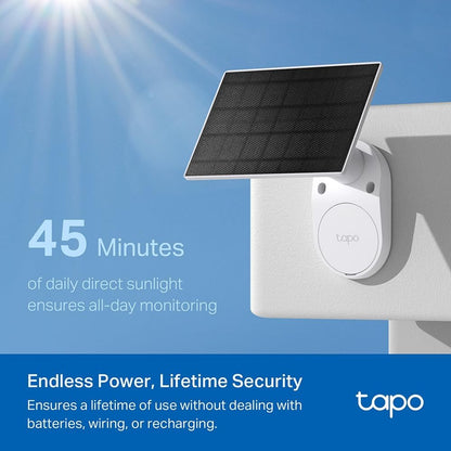 TP-Link Tapo Solar-Powered Security Camera Kit, 2K Wireless Battery Camera w/Solar Panel Base, Smart Person Detection, SD/Cloud Storage, Spotlight Color Night Vision, No Hub Needed (Tapo C410 KIT) - PuriLite