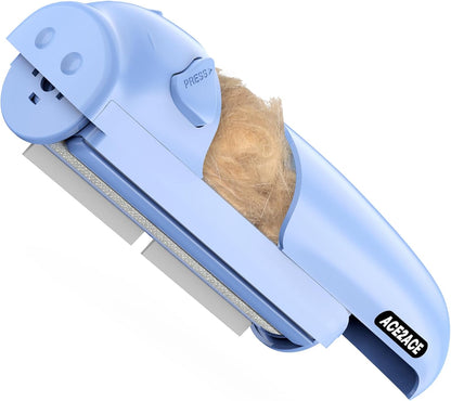 ACE2ACE Pet Hair Remover Roller, Reusable Lint Roller Hair Removal Brush Self-Cleaning Animal Fur Remover for Carpet,Sofa,Bedding-Blue - PuriLite