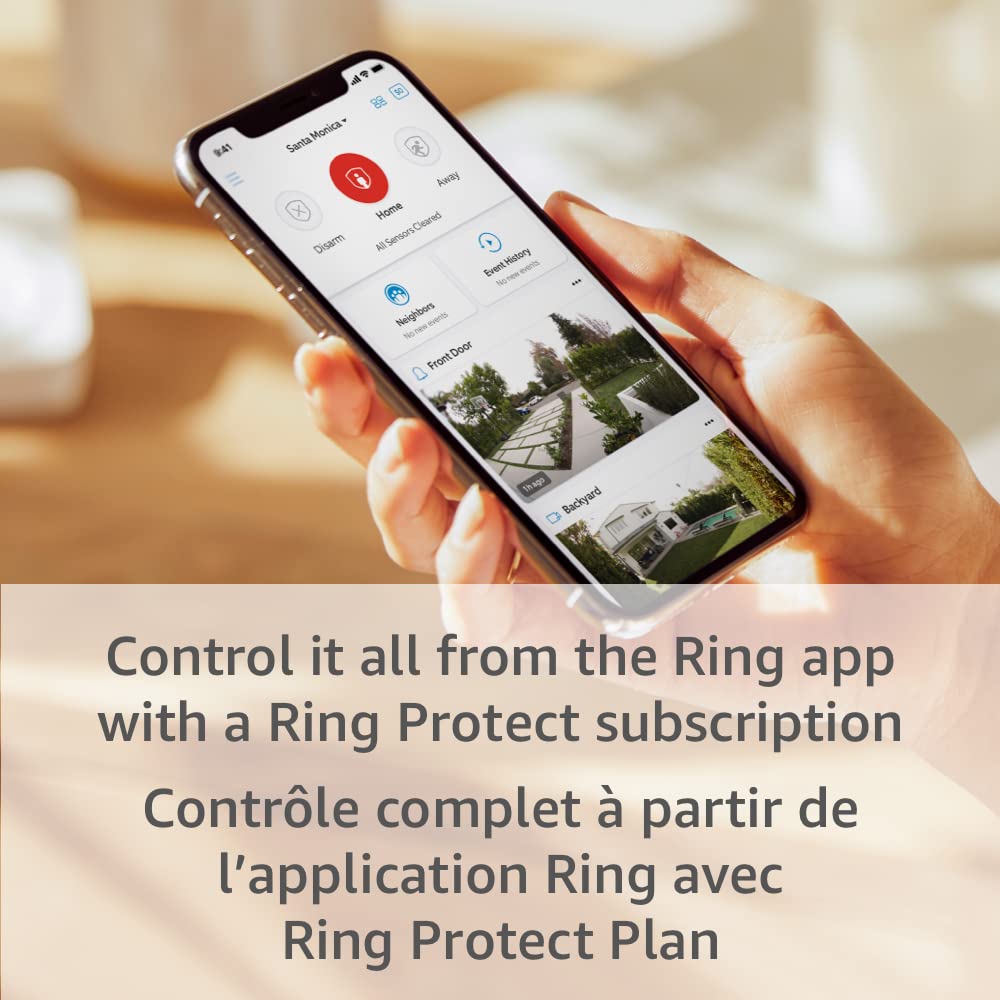 Ring Alarm 5-Piece Kit (newest model), home security system with 30-day free Ring Home subscription - PuriLite