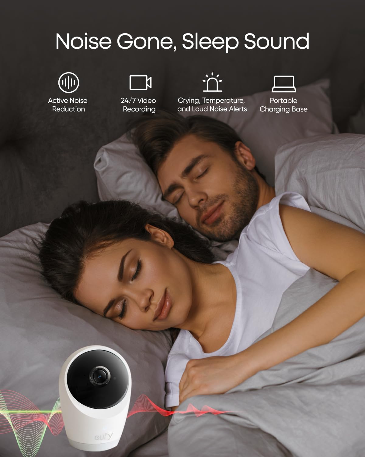 eufy Baby Monitor E21 with 4K Camera, Hybrid Wi-Fi and No Wi-Fi Connection, App and Monitor Control, Ultra-Clear Night View, Pan-Tilt, 8× Zoom, Portable Camera with Built-In Battery, ANR, Smart Alerts - PuriLite
