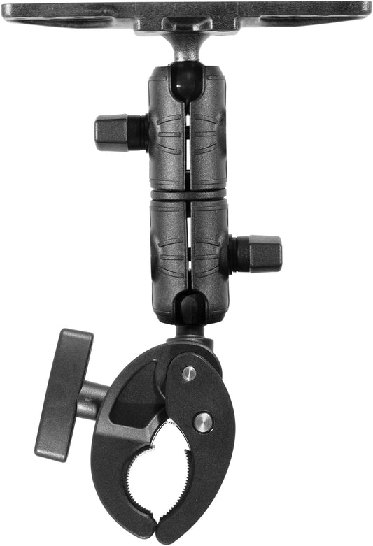 iBOLT Fish Finder IncrediBOLT Clamp Heavy Duty Handlebar/Post/Pole/Rail Mount for Watersports, Kayaking, Fishing, Boating Etc.- Features Universal Marine Fish Finder Equipment Plate - PuriLite