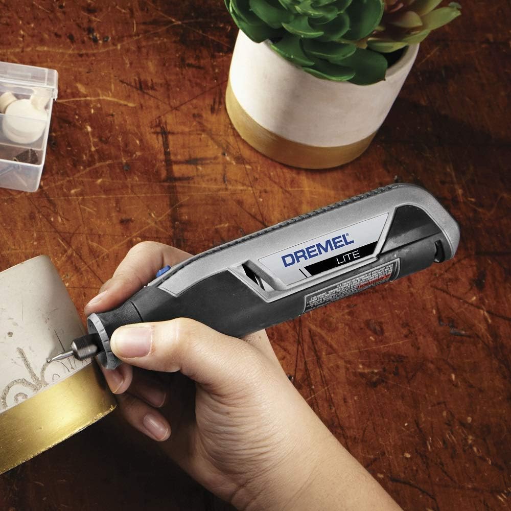 Dremel Lite 7760 N/10 4V Li-Ion Cordless Rotary Tool Variable Speed Multi-Purpose Rotary Tool Kit, USB Charging, Easy Accessory Changes - Perfect for Light-Duty DIY & Crafting - PuriLite