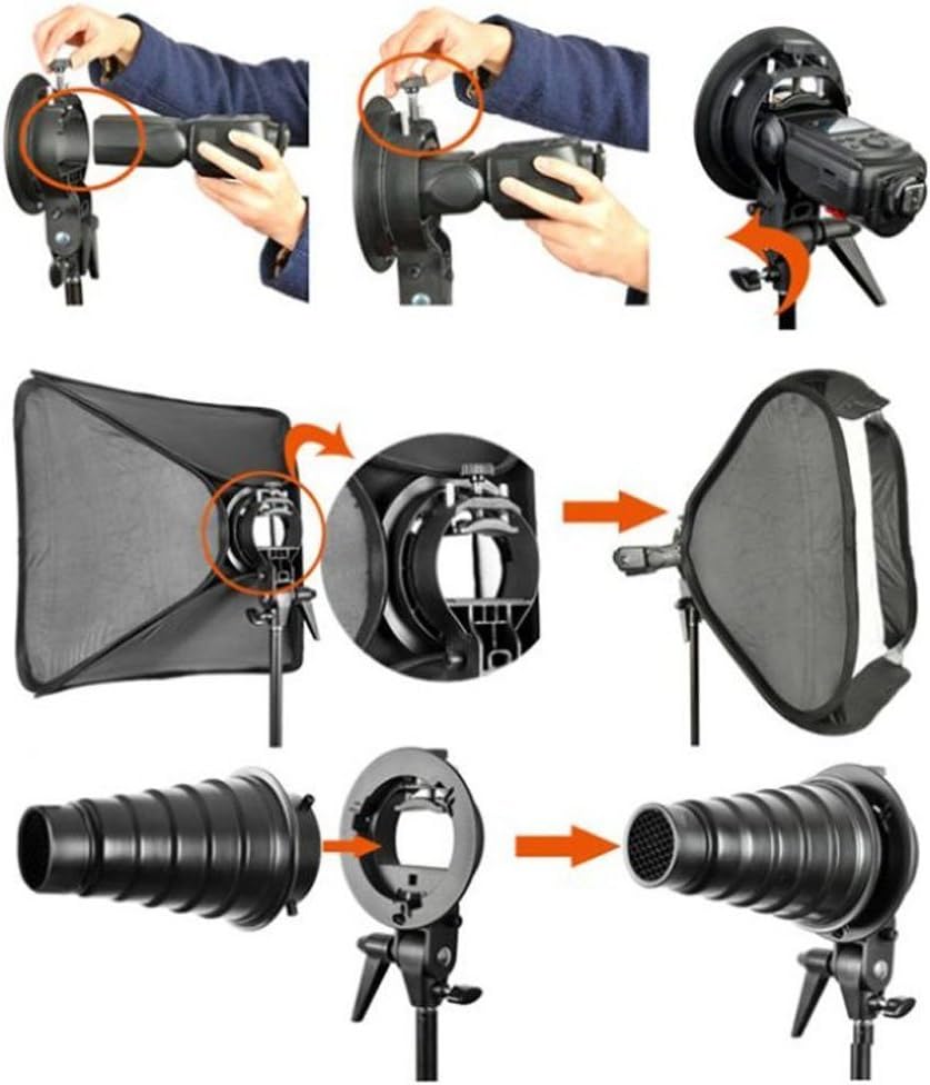 Godox S-Type Bracket Bowens S Mount Holder for Speedlite Flash Snoot Softbox Honeycomb - PuriLite