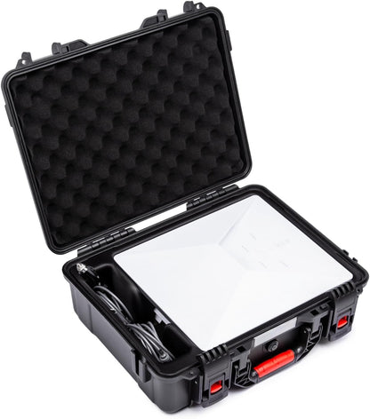 Steinwhale IP67 Waterproof Storage Case for Starlink Mini, Built with Waterproof Seal and Safe Latch System, Protective Hard Case with Foam Padding Keep Dish Safe, Portable for Travel and Outdoor Use - PuriLite