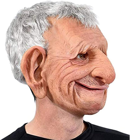 Realistic Old Man Mask Latex Mask for Carnival Halloween Cosplay Party Costume Masquerade Props - PuriLite