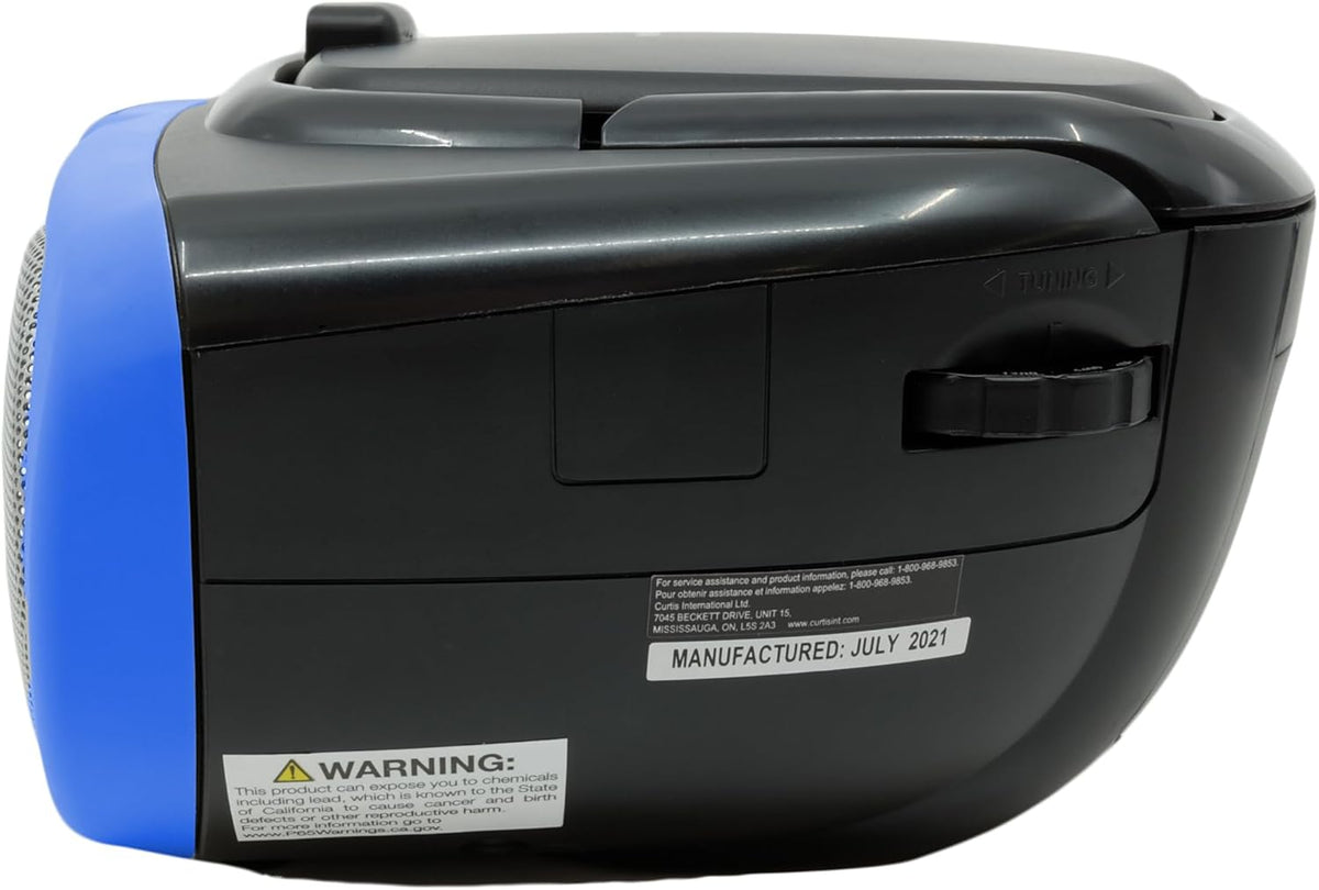 CURTIS SRCD243M-SILVER Sylvania SRCD243 Portable CD Player with AM/FM Radio, Boombox (Silver) - PuriLite