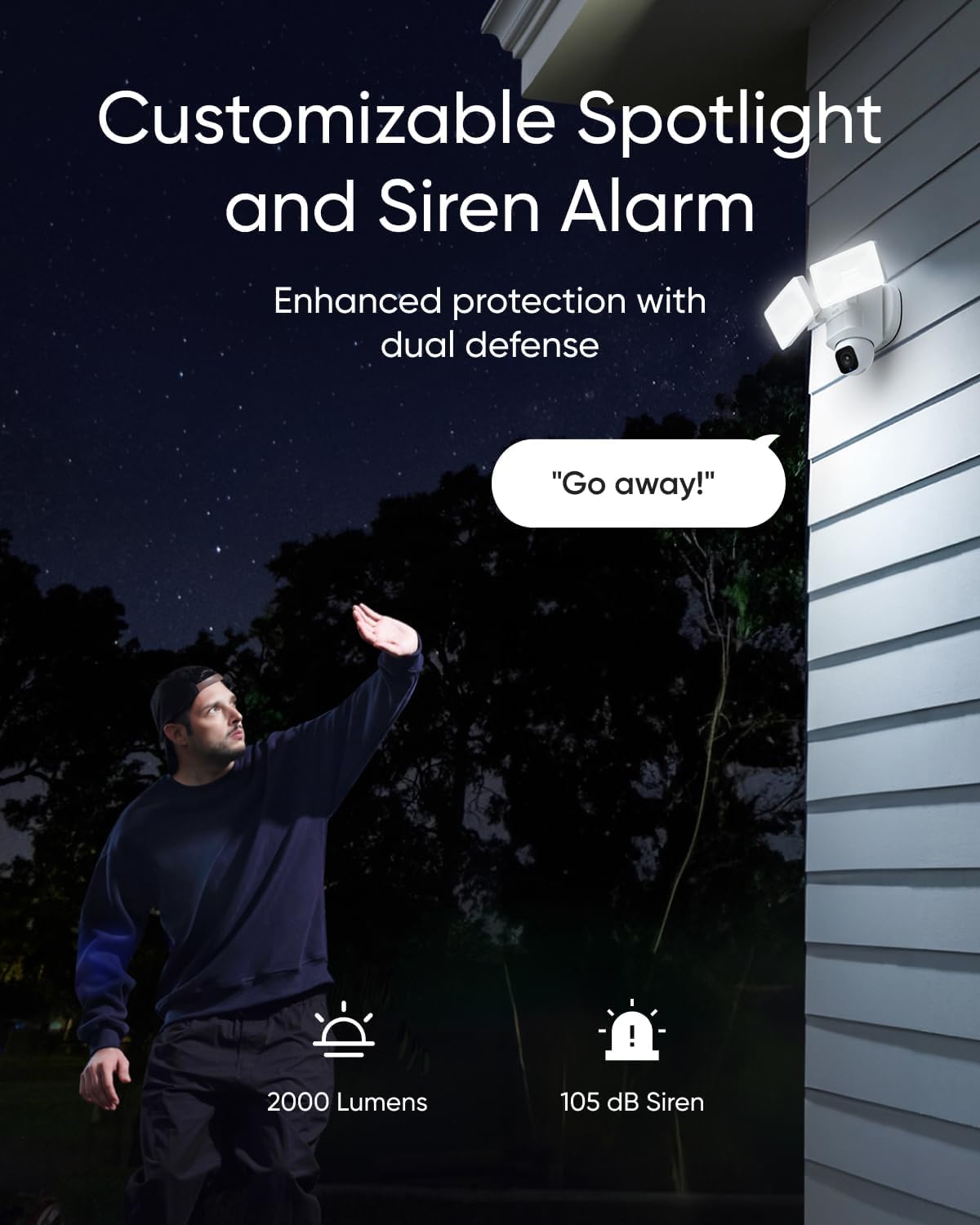 eufy Floodlight Camera E30, Security Camera Outdoor, 360° Pan and Tilt, AI Detection and Tracking, 2K Video, 2.4GHz Wi-Fi, 2,000 Lumens, Custom Voice and Light Alerts, 24/7 Recording, No Monthly Fee - PuriLite