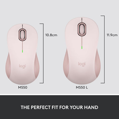 Logitech Signature M650 L Full Size Wireless Mouse - For Large Sized Hands, 2-Year Battery, Silent Clicks, Customizable Side Buttons, Bluetooth, for PC/Mac/Multi-Device/Chromebook - Black - PuriLite