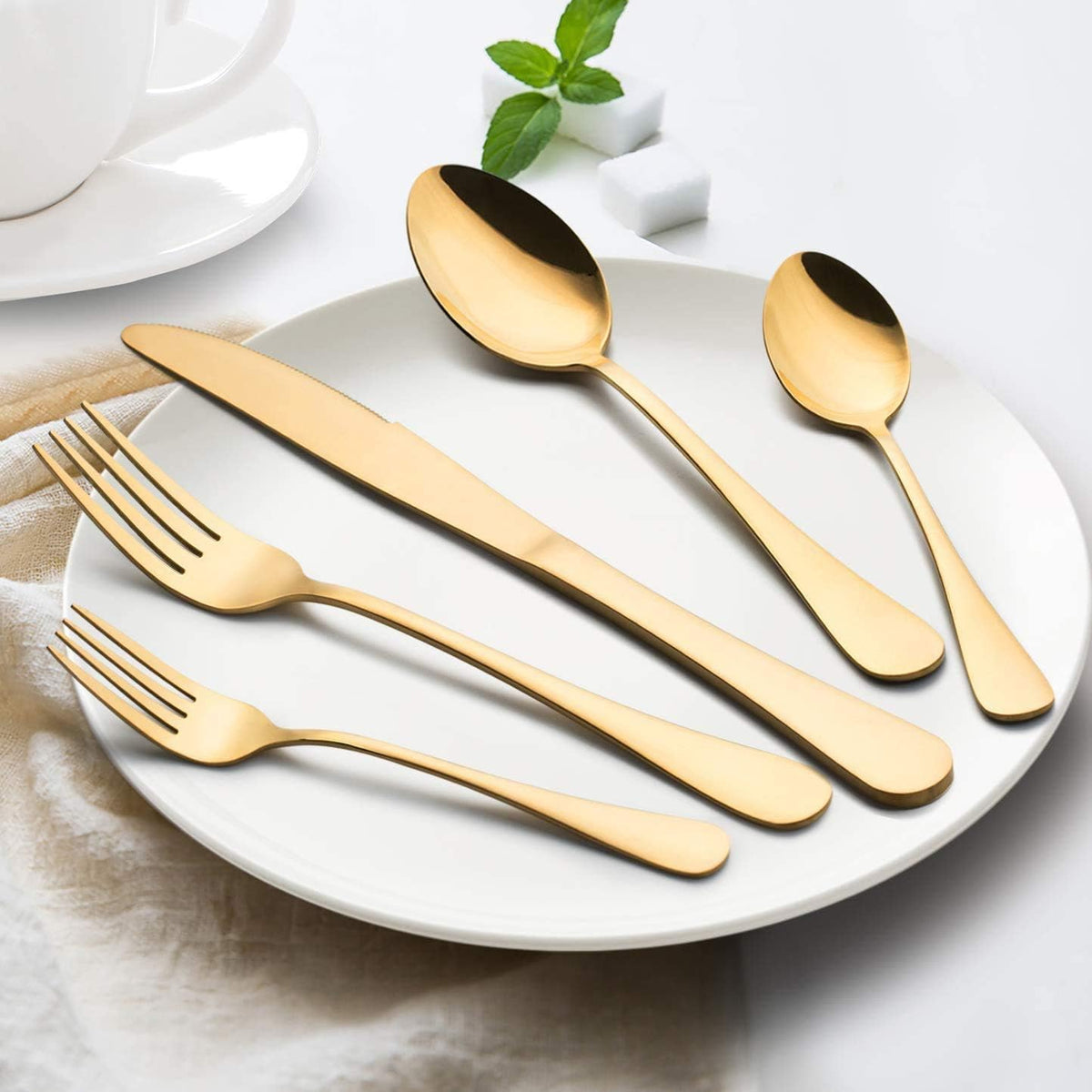 Purilite Select 20-Piece Gold Flatware Set - PuriLite