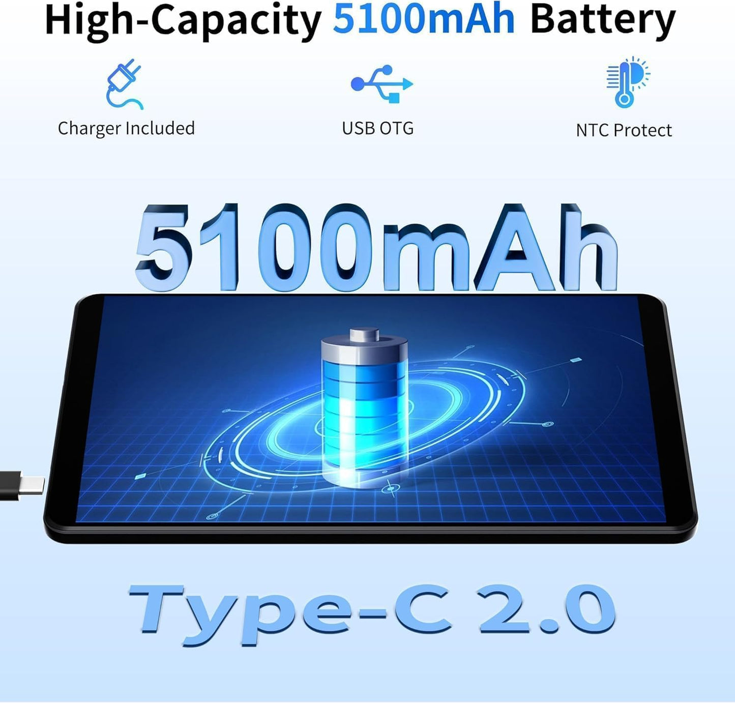 2025 Topsand Android 15 Tablet 8 inch Tablet, Octa-Core Processor, 12GB RAM 64GB ROM 2TB Expandable, 1280 * 800 IPS HD Screen, WiFi6, BT5.4, Widevine L1, 5MP+8MP Dual Camera - PuriLite