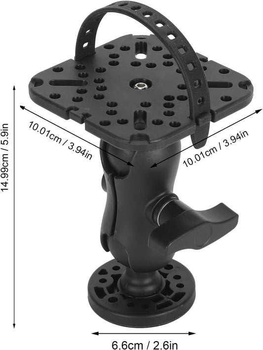 Universal Fish Finder Mount Base, 360° Rotation Ball Mount Bracket, Compatible with Garmin,and More, Fishfinder Mount, Fish Finder Bracket for Boats, Kayaks, Canoes - PuriLite
