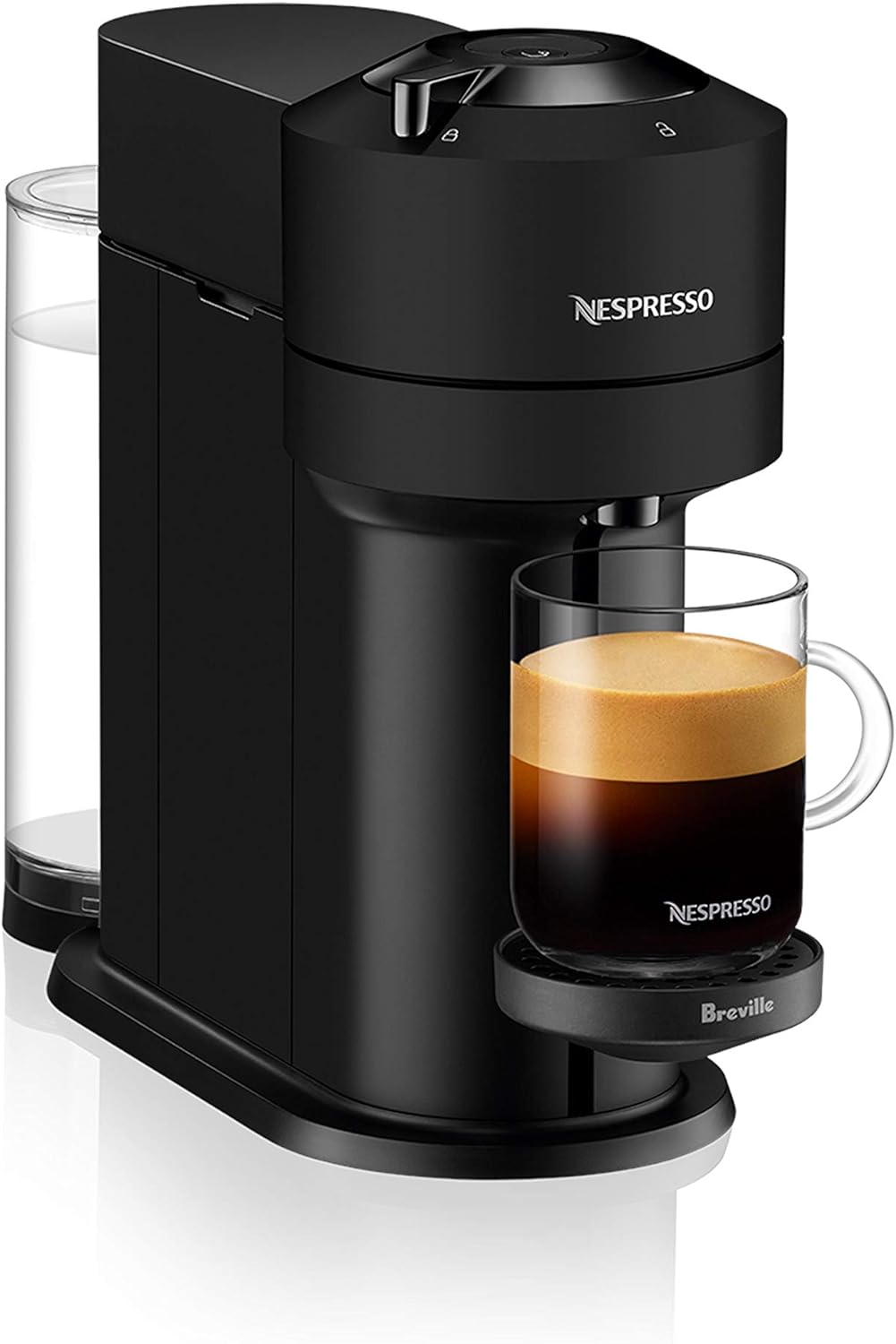 Nespresso Vertuo Next Coffee and Espresso Machine by Breville with Aeroccino Milk Frother - Light Grey - PuriLite