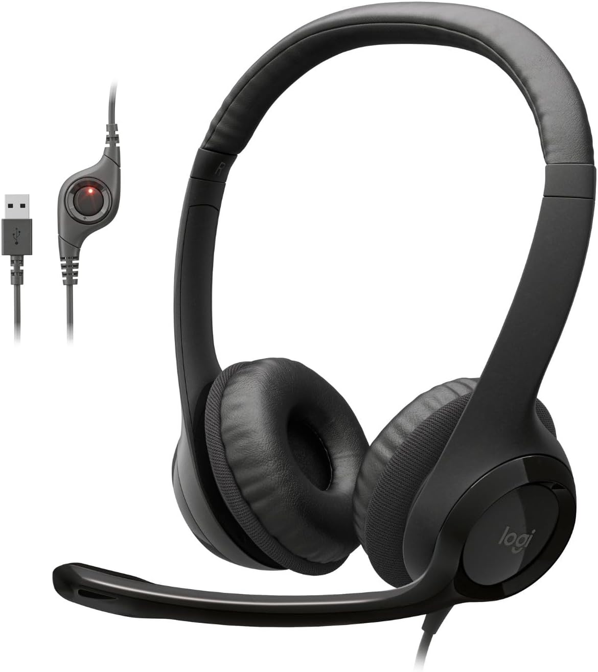Logitech Zone 301 Wireless Bluetooth Headset with Noise-Canceling Microphone, Compatible with Windows, Mac, Chrome, Linux, iOS, iPadOS, Android – Graphite - PuriLite